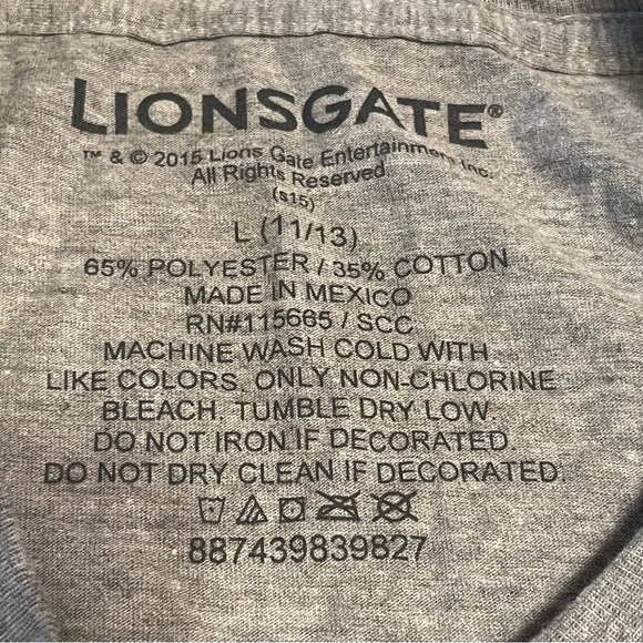The Hunger Games Mocking Jay Juniors Size 11 - 13 Large Gray Lionsgate Shirt NEW - Picture 2 of 7